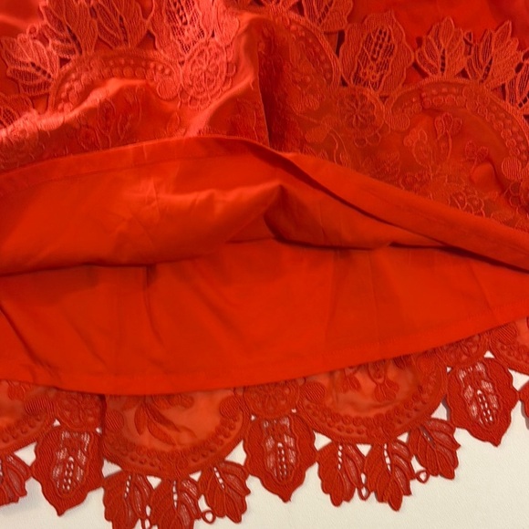 Eva Mendes Red Pleated Embellished Knee-Length Skirt - Picture 5 of 11